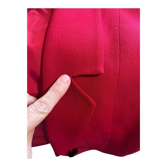 Christian Dior Vintage Red Wool Crop Blazer Size 2 - Picture 16 of 16